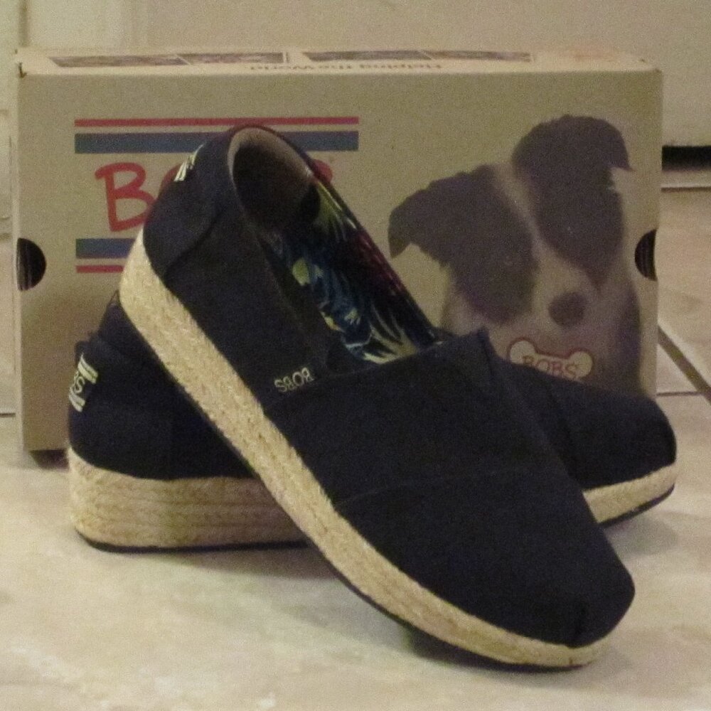 Alpargata Style Memory Foam Wedge Canvas Shoes